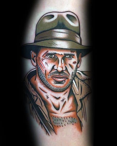 Stylish Mens Indiana Jones Tattoos