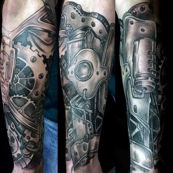 Stylish Steamfunk Tattoo Full Sleeves