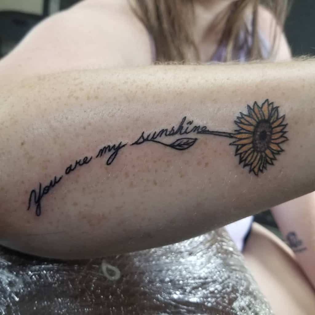 sunflower you are my sunshine tattoos barronmontowski