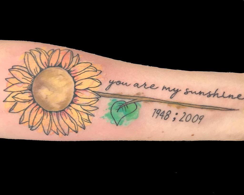 sunflower you are my sunshine tattoos tragertattoos