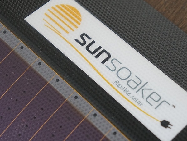 Sunsoaker Brand Detail On Top Of Solar Panel
