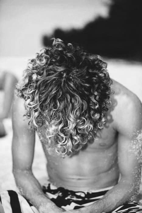 Surfer Long Curly Guys Hairstyle