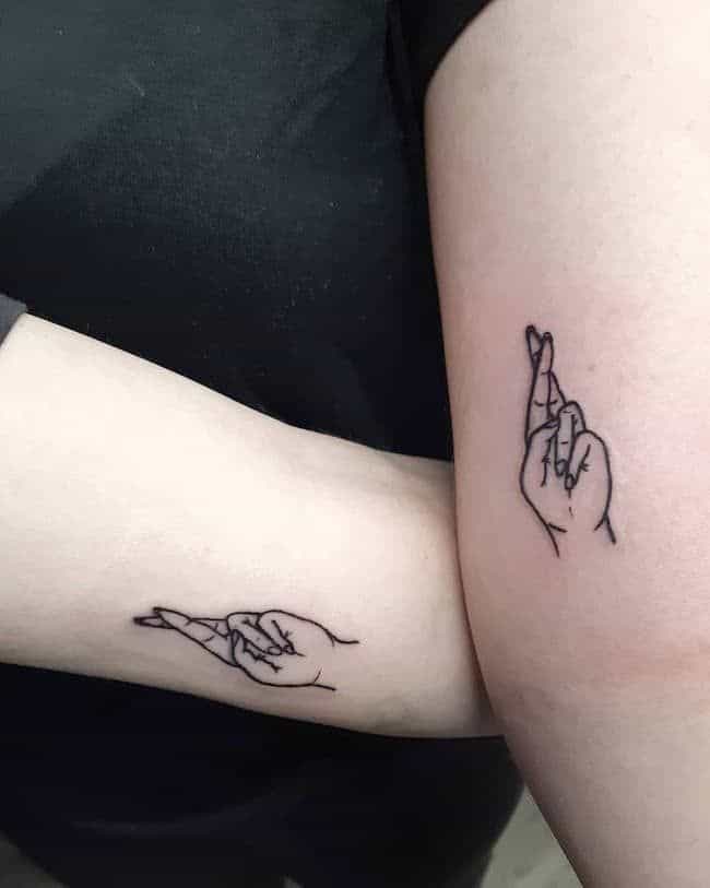 Swear Finger Friendship Tattoo