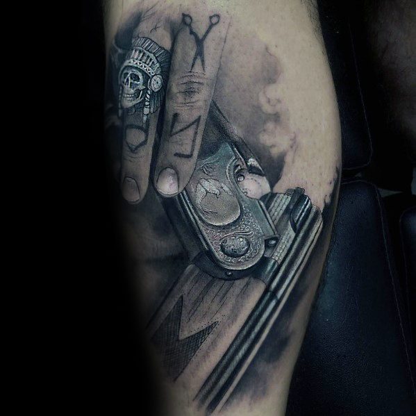 80 Shotgun Tattoo Ideas For Men - Firearm Designs