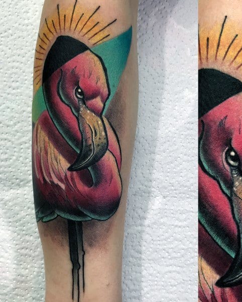 Sweet Mens Flamingo Tattoo Ideas