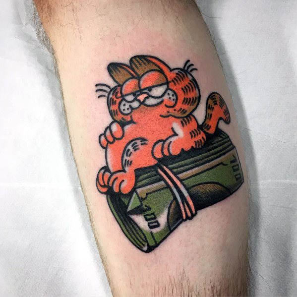 Sweet Mens Garfield Tattoo Ideas
