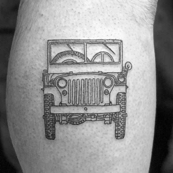 Sweet Mens Jeep Tattoo Ideas