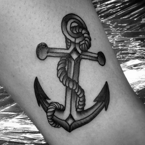 Sweet Mens Simple Anchor Tattoo Ideas Old School Traditional