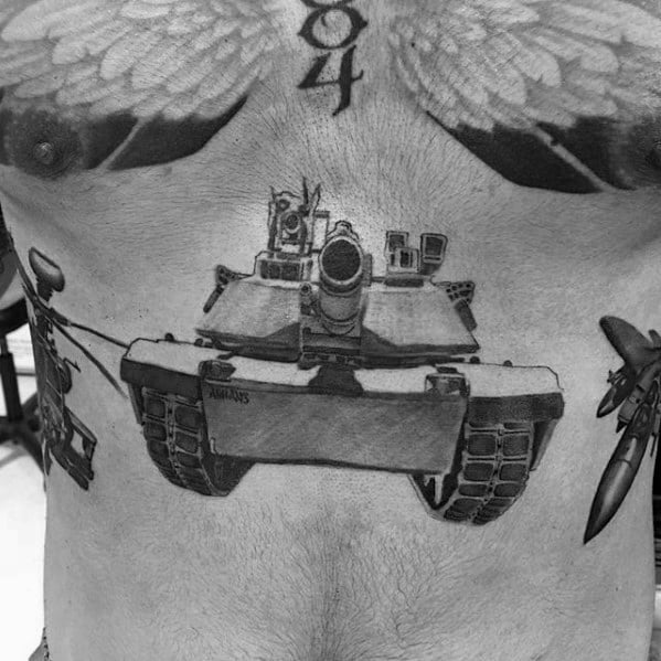 Miltary Army Tank Tattoo