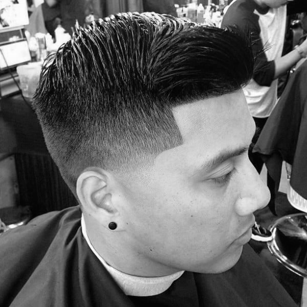 Taper Fade Comb Over Hair For Men