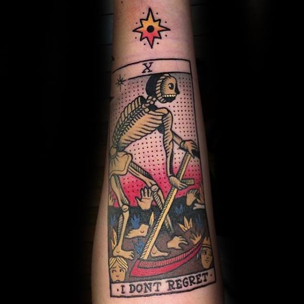 Tarot Tattoo Ideas For Males Outer Forearm