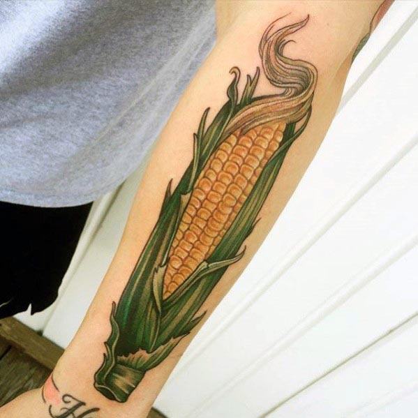 Tattoo Corn Ideas For Guys Forearm