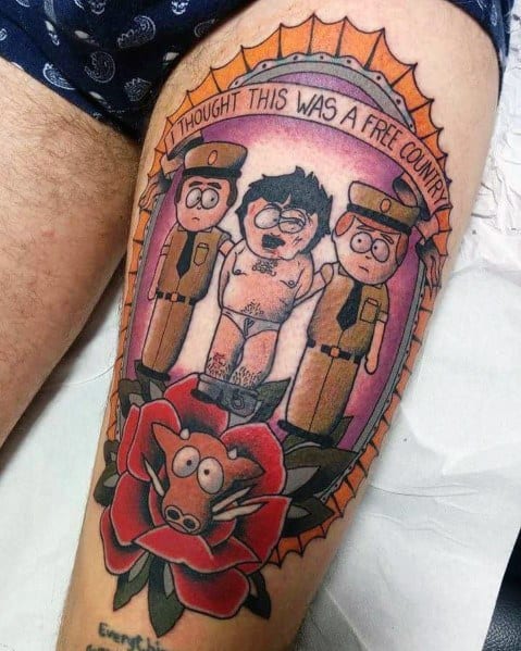 Tattoo Ideas South Park On Thigh