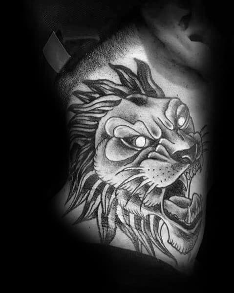 Tattoo Lion Neck Ideas For Guys