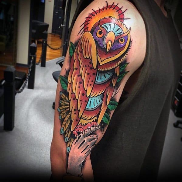 Tattoo Neo Traditional Owl Ideas For Guys