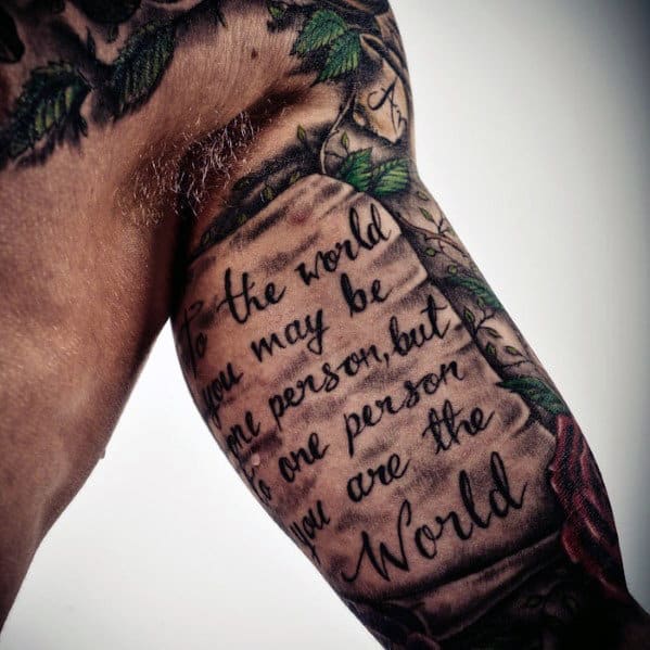 Quote Tattoos On Arm For Men