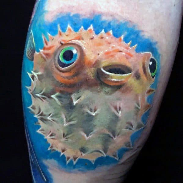 Tattoo Puffer Fish Ideas For Guys