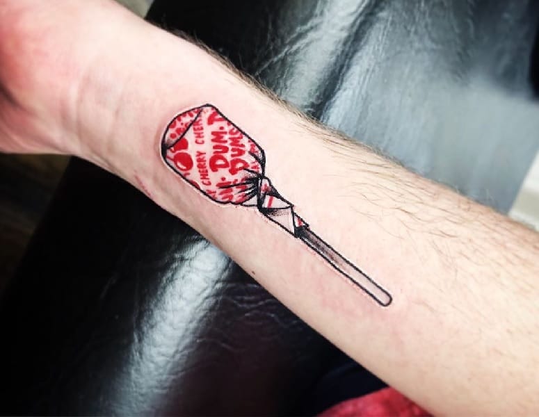 Tattoo Rock Candy On Wood Stick Designs For Men