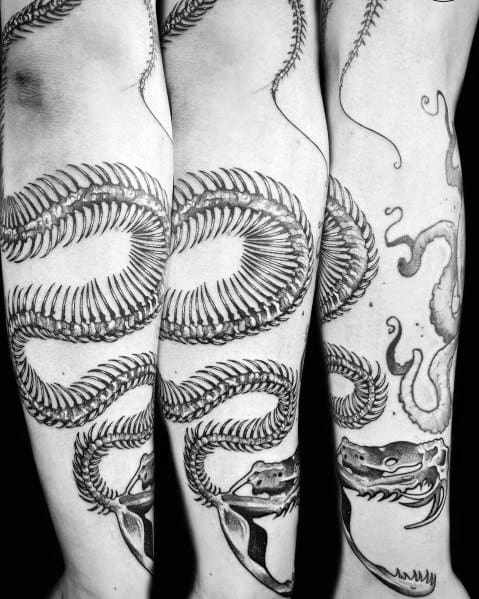 Tattoo Snake Skeleton Ideas For Guys