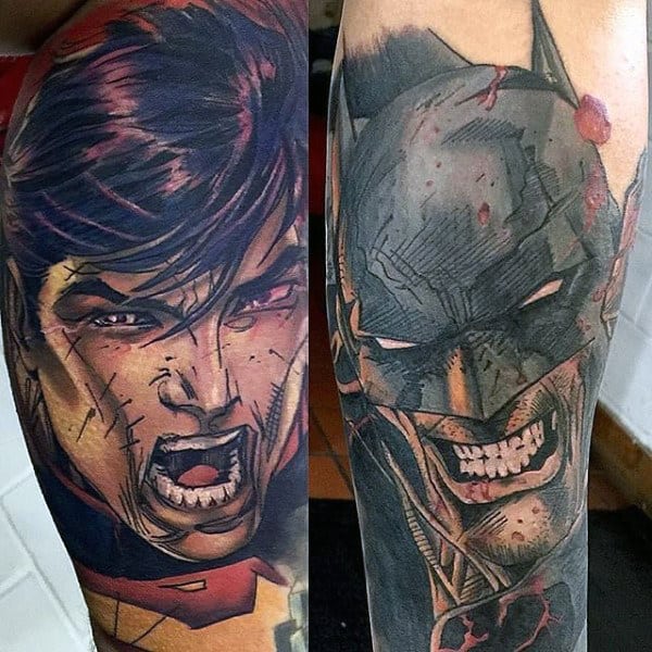 Tattoos Guys Batman Design Ideas