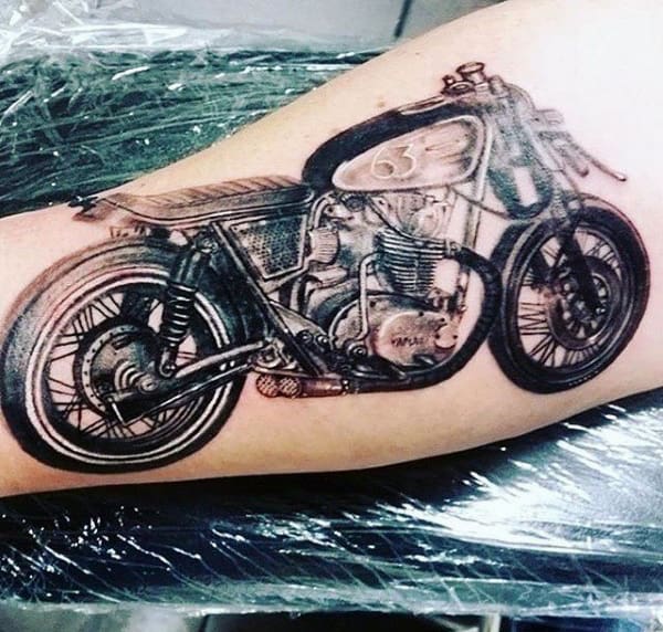 Tattoos Motorcycle Man