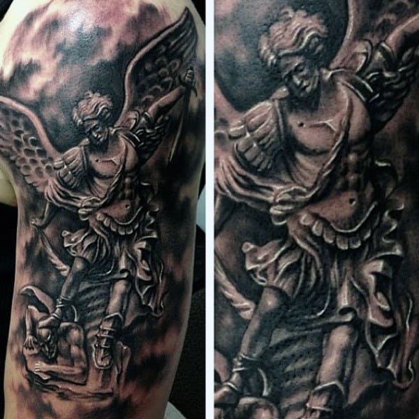 Tattoos Of Archangel Micheal For Guys