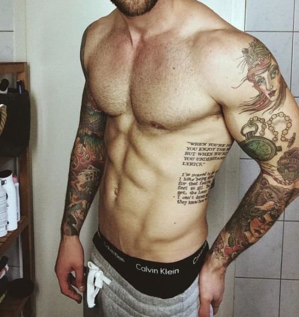 Tattoos On Ribs For Men