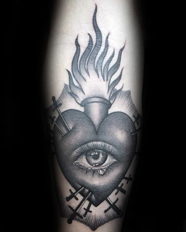 Etching Eye Heart Tattoo  Best Tattoo Ideas Gallery