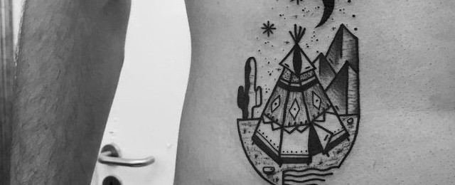 40 Teepee Tattoo Designs for Men