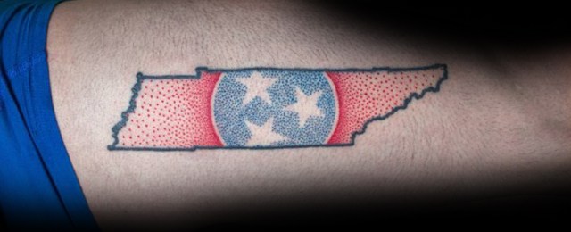 20 Tennessee Flag Tattoo Ideas For Men – Three Star Designs