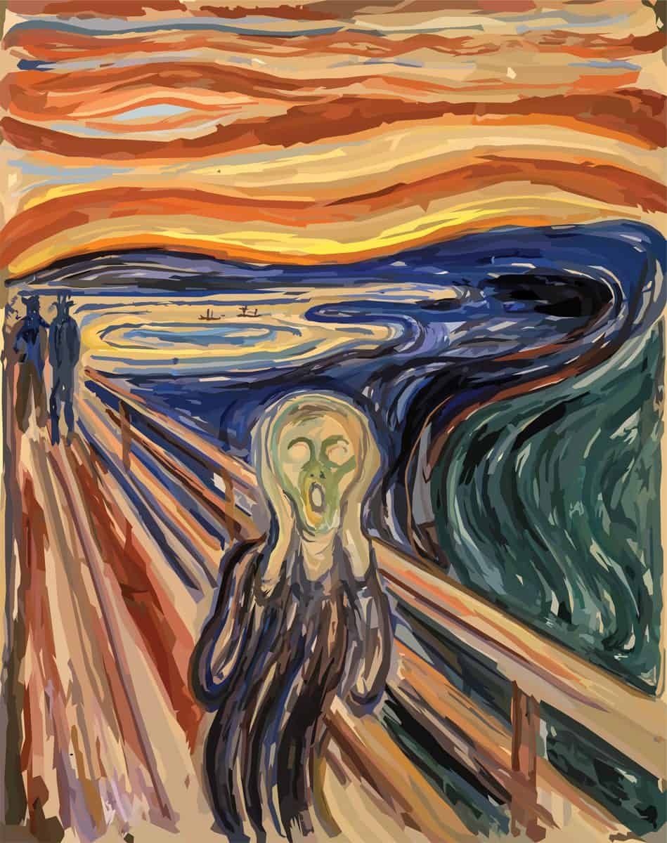The,Scream,-,Edvard,Munch,Painting,In,Low,Poly,Style.