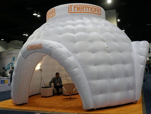 Thermore Inflated Igloo Display Booth At Outdoor Retailer Winter Market 2018