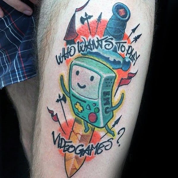 Thigh Adventure Time Tattoos For Gentlemen