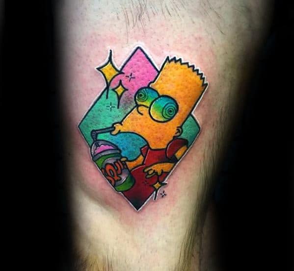 Thigh Guys Bart Simpson Tattoo Deisgns
