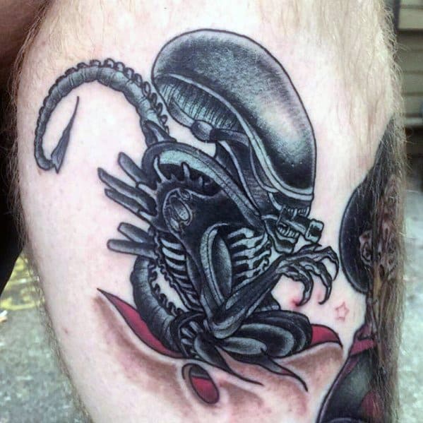 Xenomorph Traditional Alien Tattoo