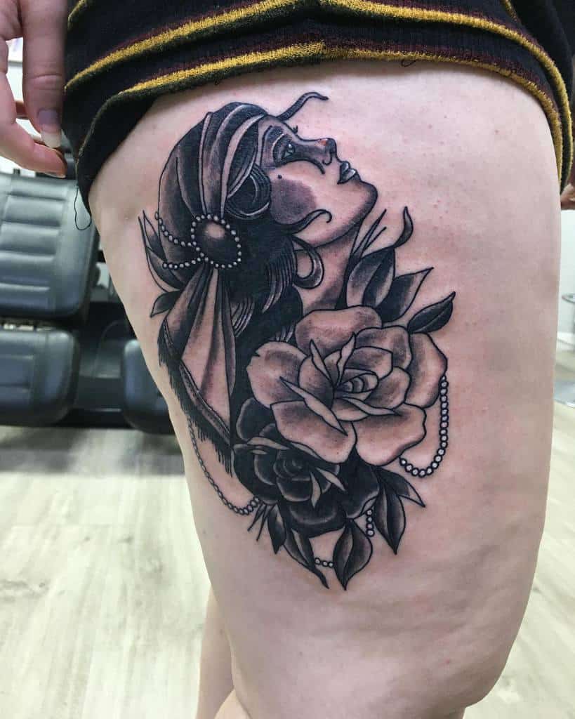 thigh gypsy rose tattoos kelistattoosatgeturinkon