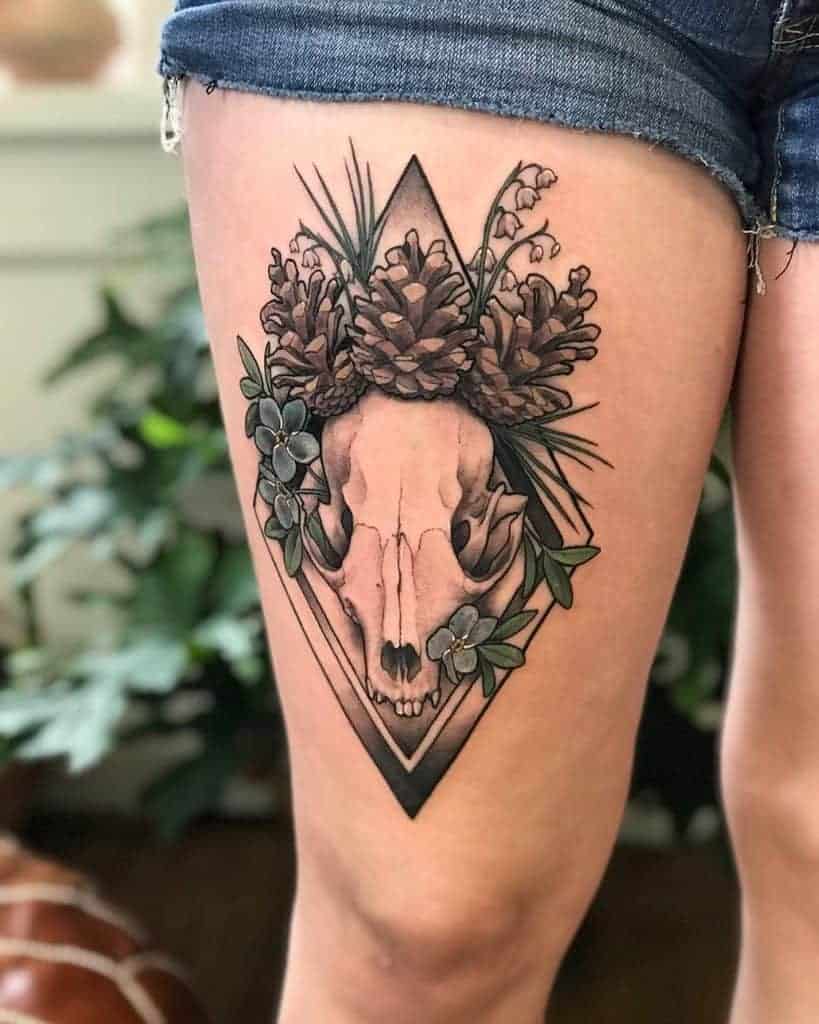 thigh-skull-lily-of-the-valley-tattoo-daughterofmars.tattoos-1229×1536