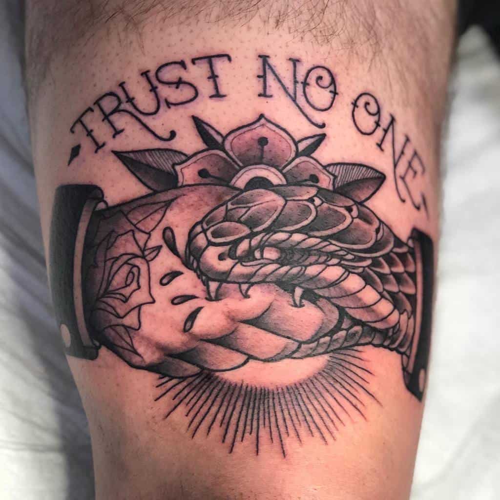 Top 69 Best Trust No One Tattoo Ideas - 2021 Inspiration Guide