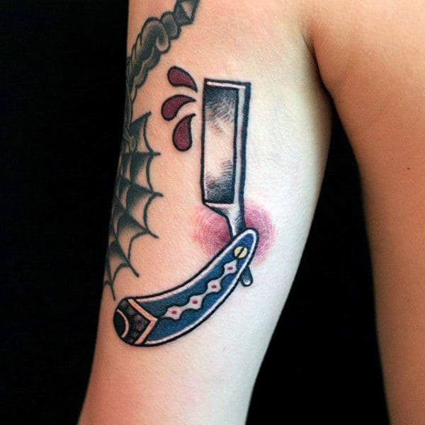 80 Straight Razor Tattoo Designs For Men - Sharp Ink Ideas