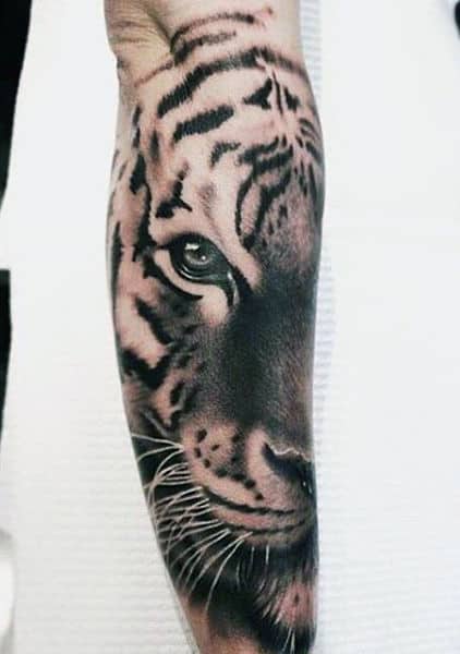 Tiger Eyes Men's Tattoos