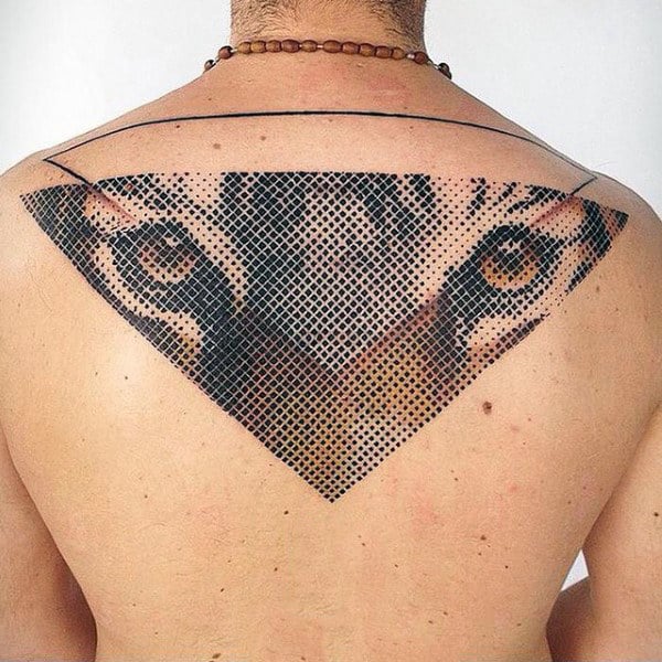 Tiger Face Unique Tattoos For Men On Back