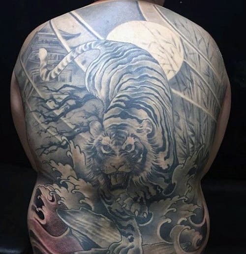 Tiger Paw Tattoo For Men On Back