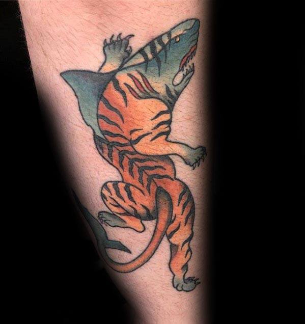 Tiger Shark Male Tattoos