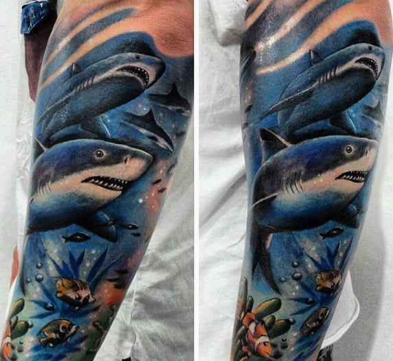 Tiger Shark Men's Tattoos