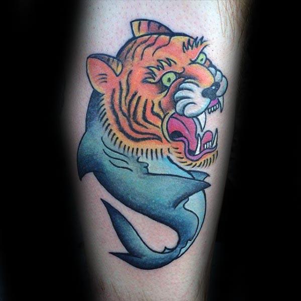 Tiger Shark Tattoo Design Ideas For Males