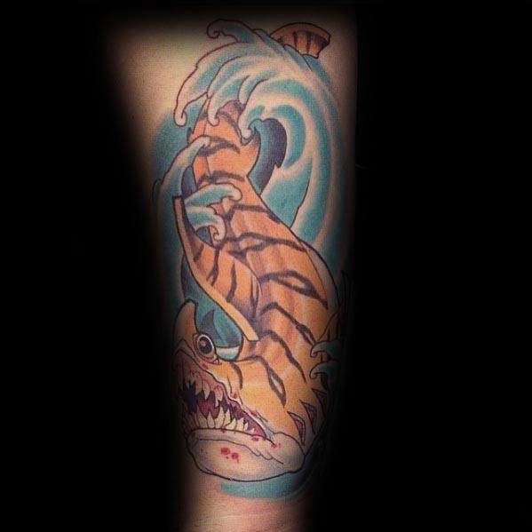 Tiger Shark Tattoos For Gentlemen
