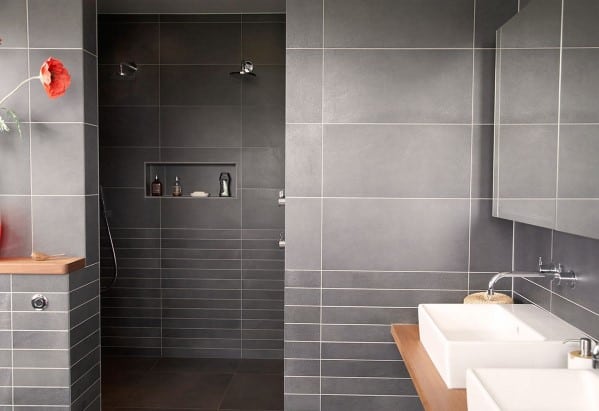 modern gray bathroom tiles