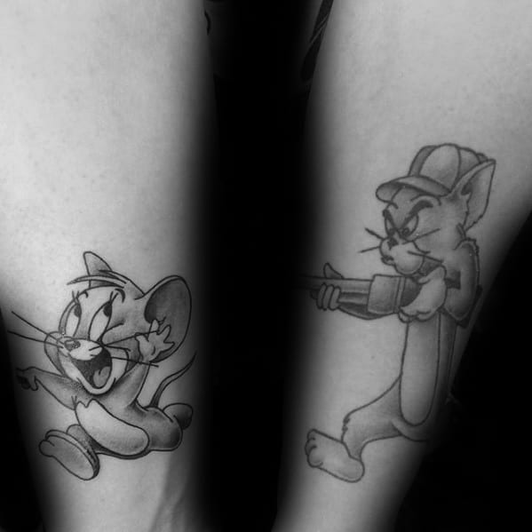 Tom And Jerry Mens Tattoo Designs