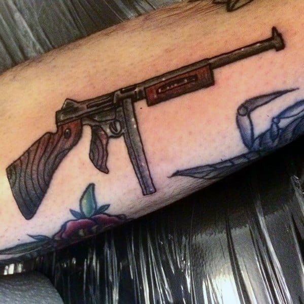 Tommy Gun Tattoo Inspiration For Men