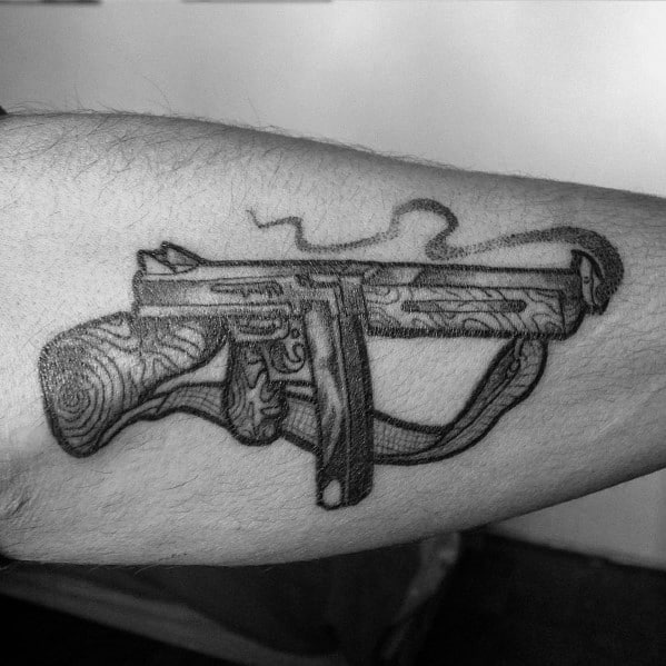 Tommy Gun Tattoos For Men